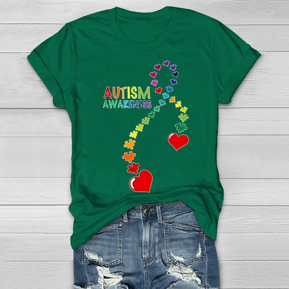 Autism Awareness Puzzle Heart Healthwear T-shirt