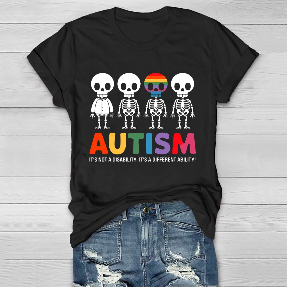 Autism It’s Not A Disability It’s A Different Ability Healthwear T-shirt