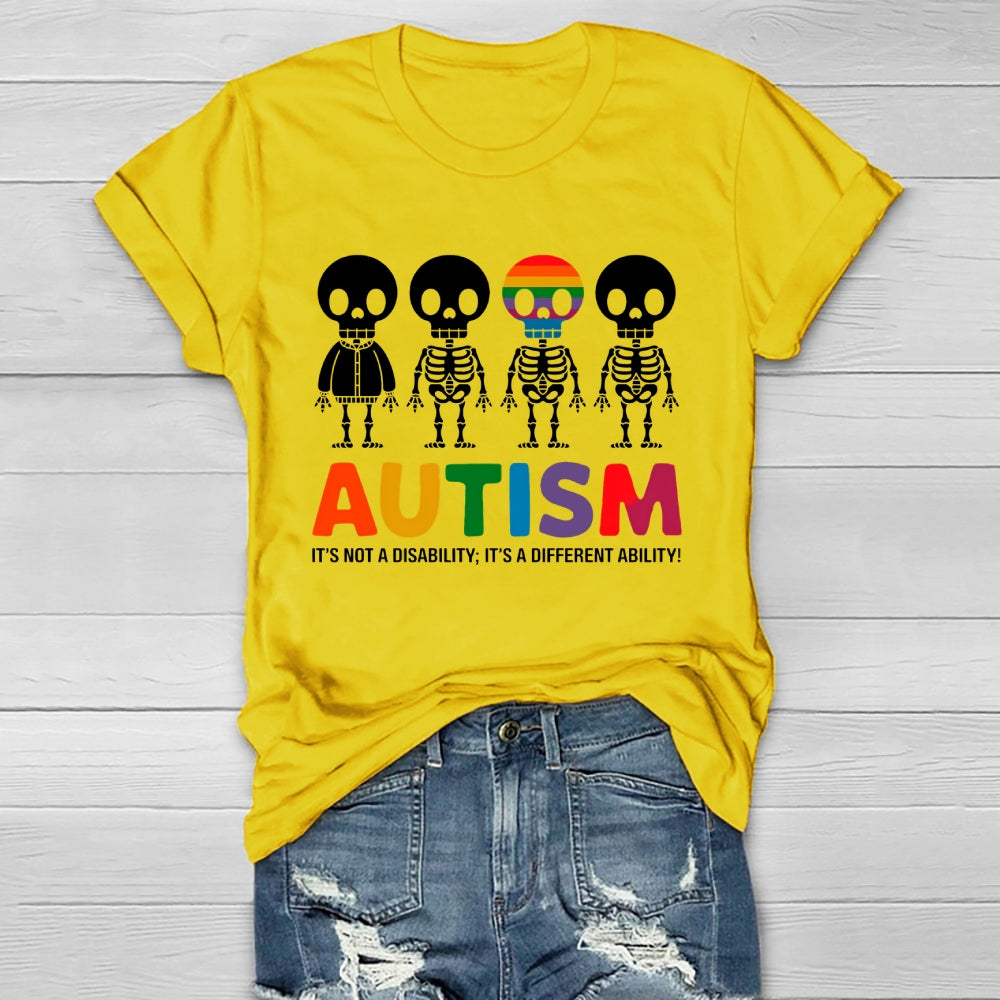 Autism It’s Not A Disability It’s A Different Ability Healthwear T-shirt