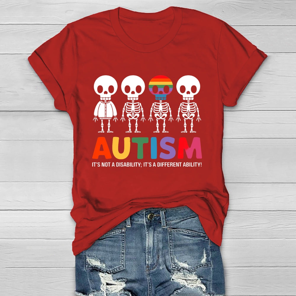 Autism It’s Not A Disability It’s A Different Ability Healthwear T-shirt