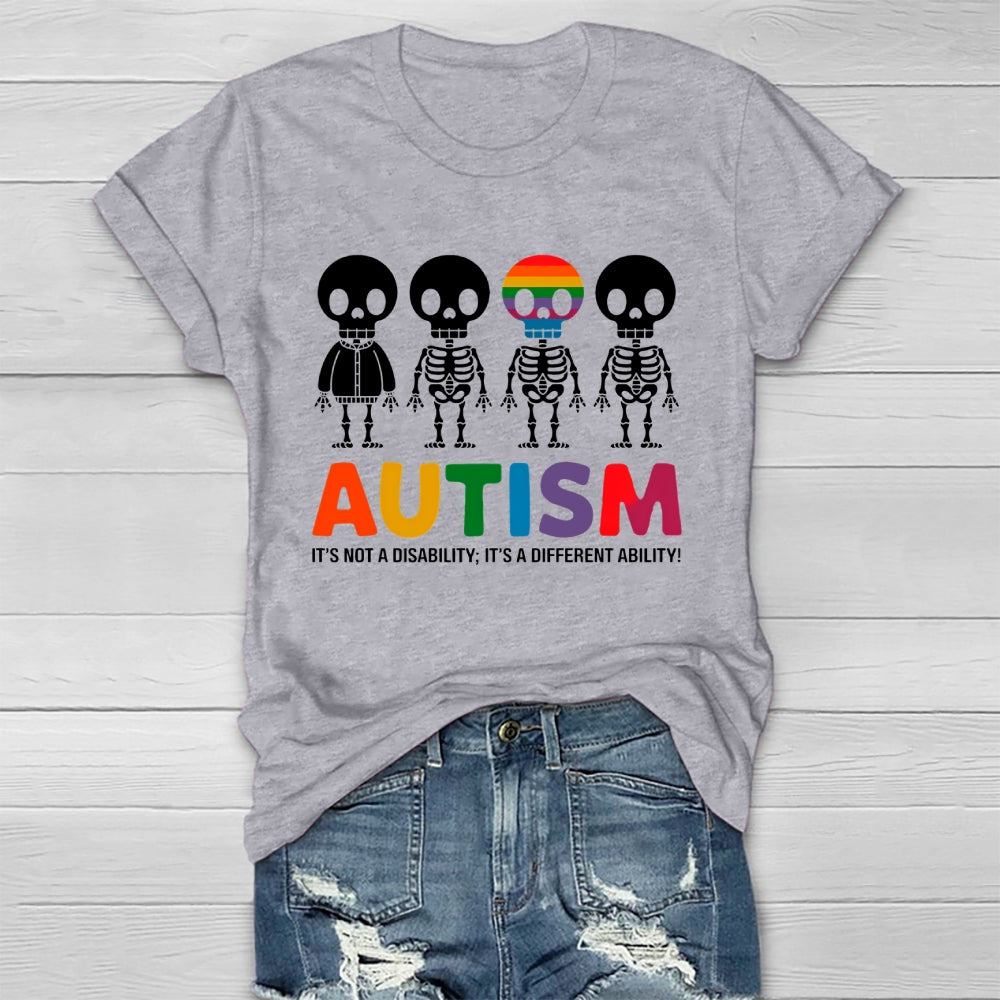 Autism It’s Not A Disability It’s A Different Ability Healthwear T-shirt