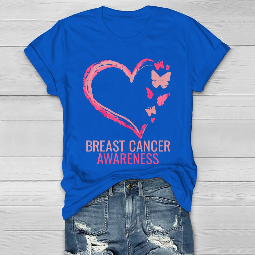 Breast Cancer Awareness Loving Butterfly Healthwear T-shirt