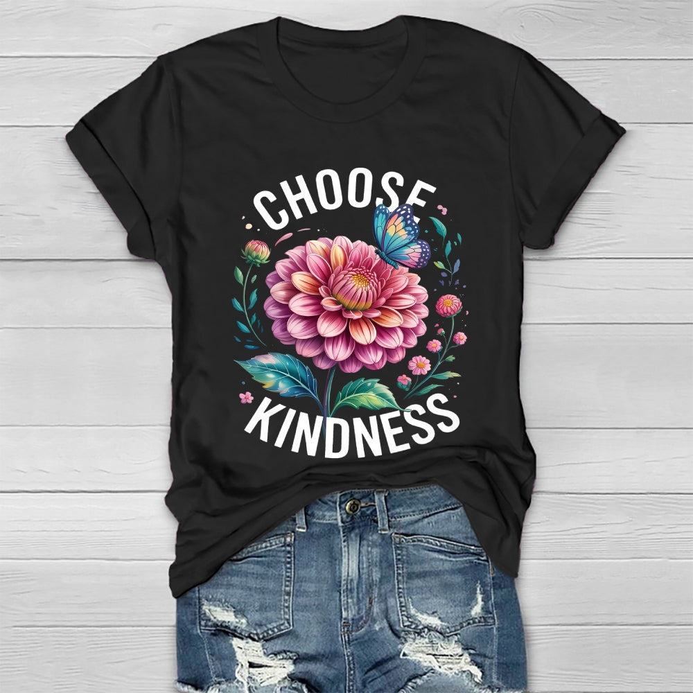 Choose Kindness Butterfly Flower Healthwear T-shirt