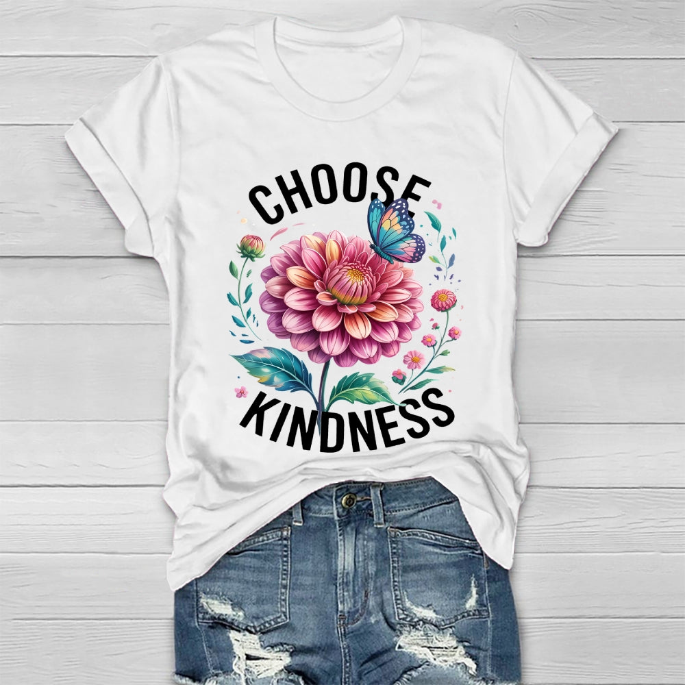 Choose Kindness Butterfly Flower Healthwear T-shirt