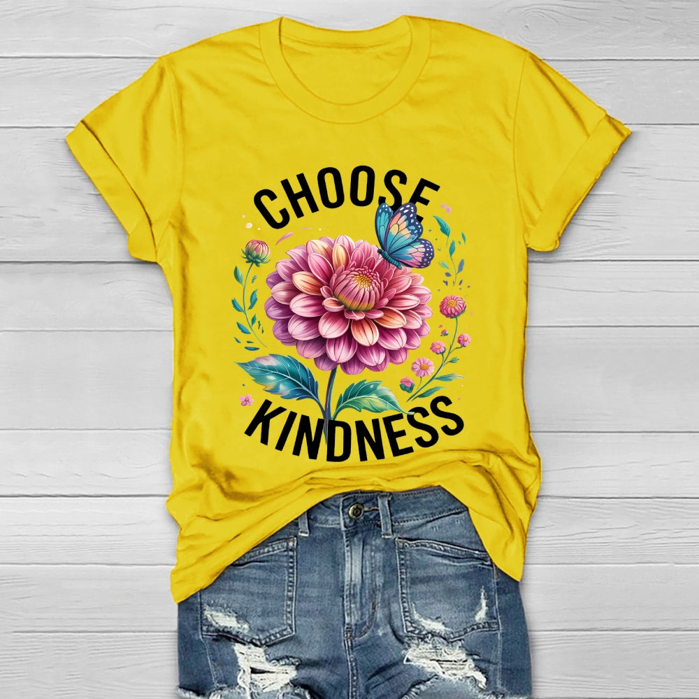 Choose Kindness Butterfly Flower Healthwear T-shirt