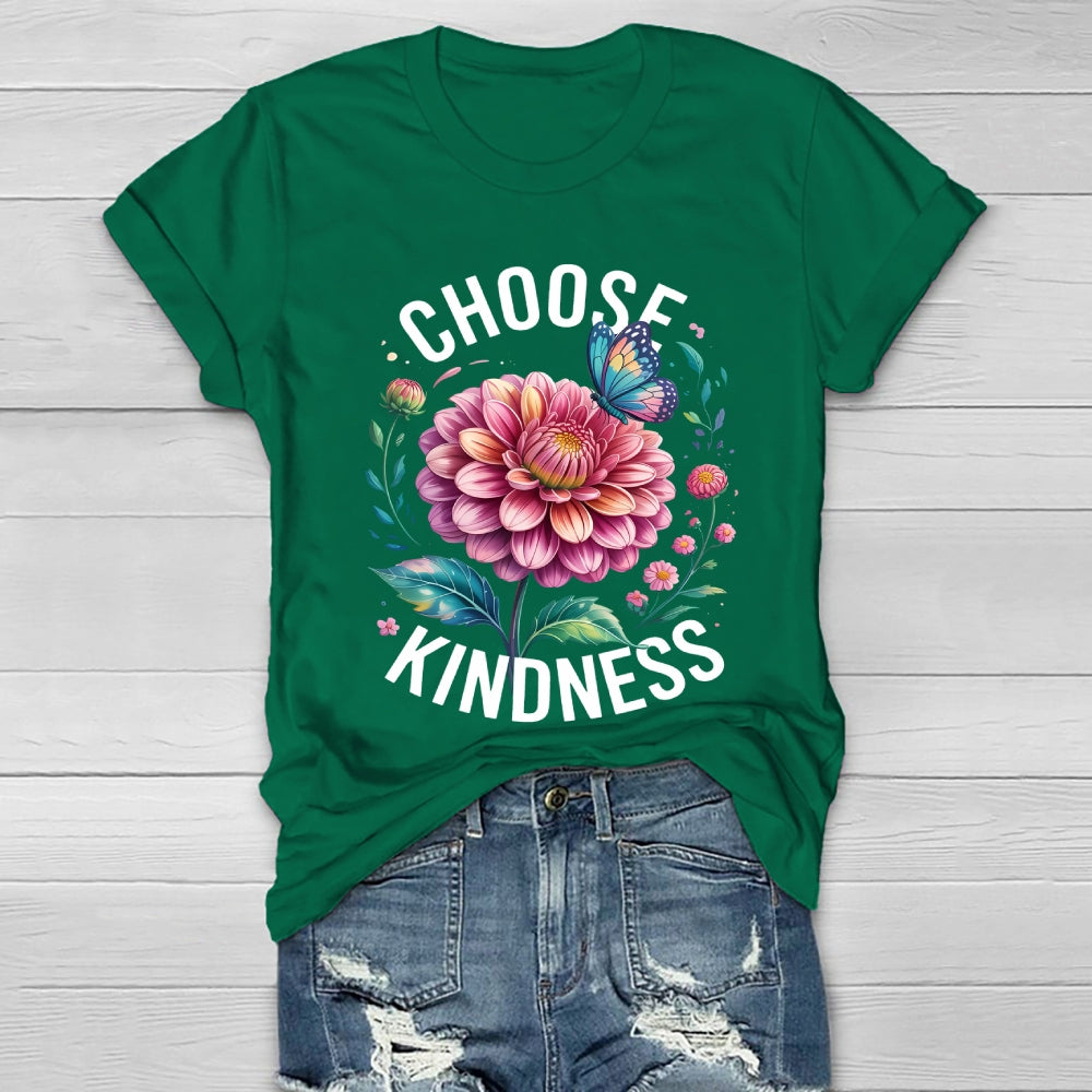 Choose Kindness Butterfly Flower Healthwear T-shirt