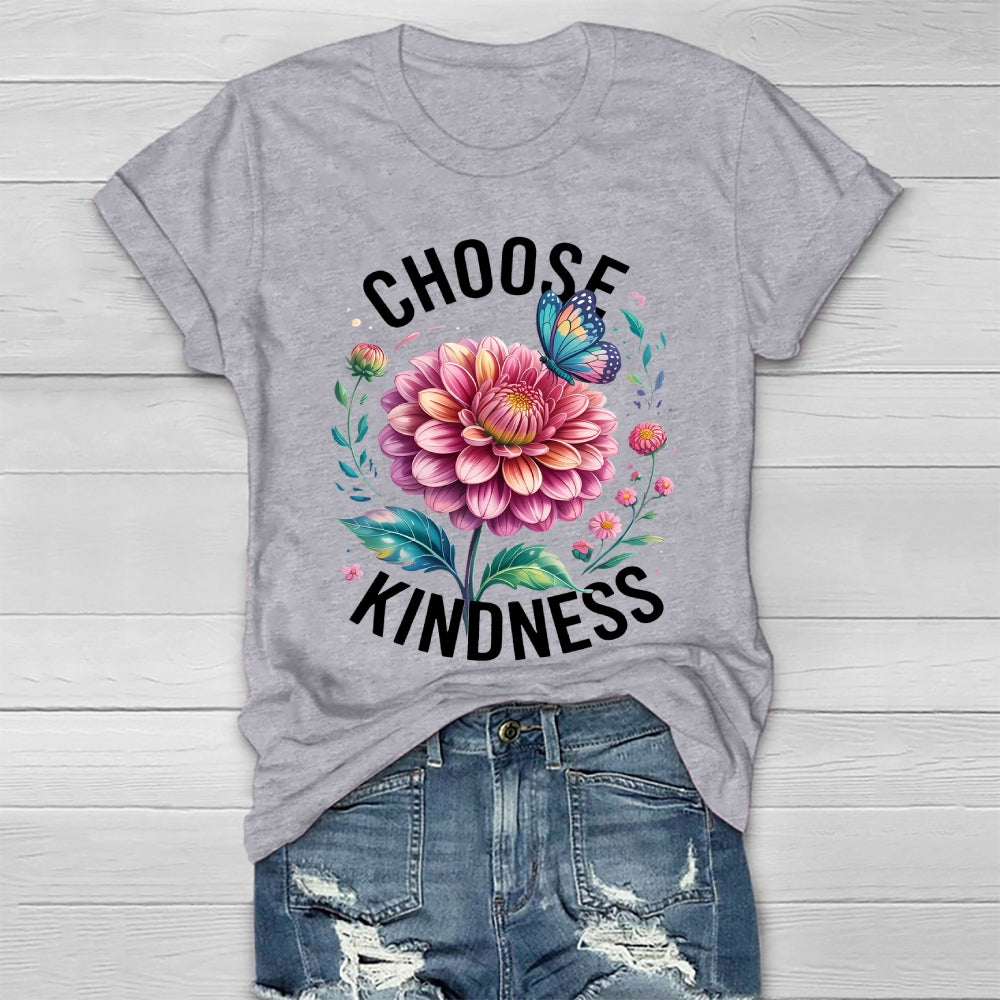 Choose Kindness Butterfly Flower Healthwear T-shirt