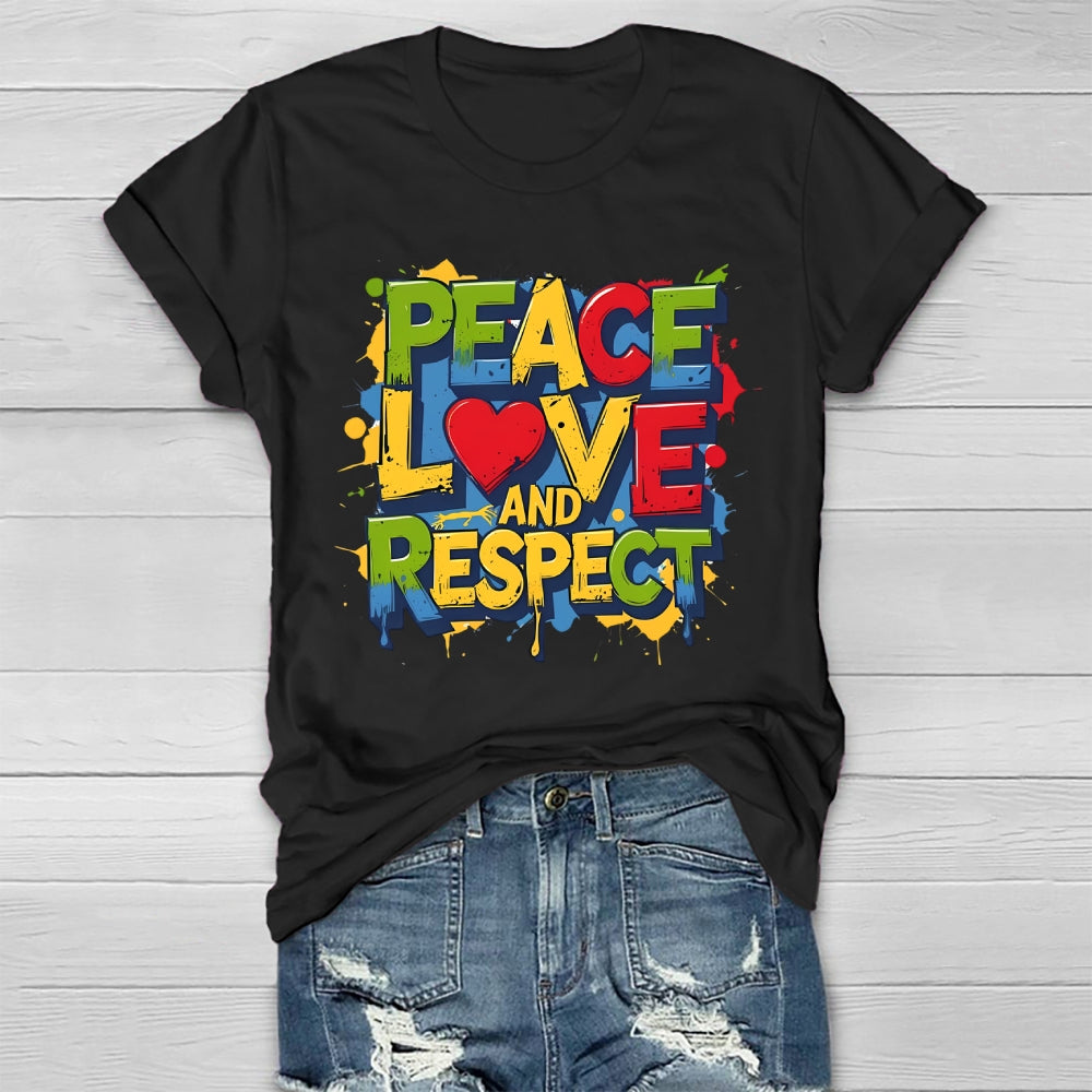 Peace Love And Respect Healthwear T-shirt