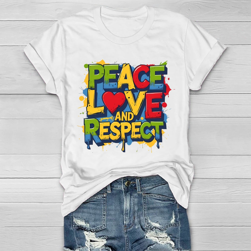 Peace Love And Respect Healthwear T-shirt