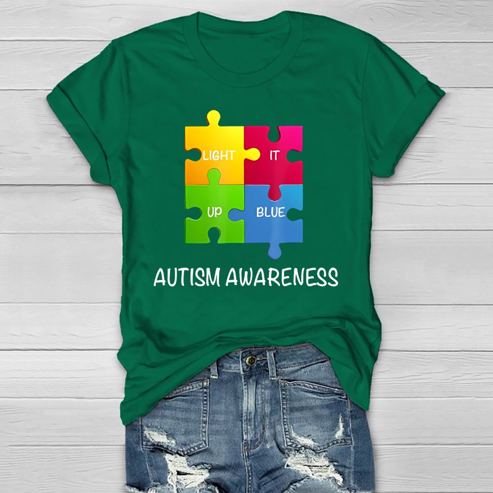 Light It Up Blue Autism Awareness Healthwear T-shirt