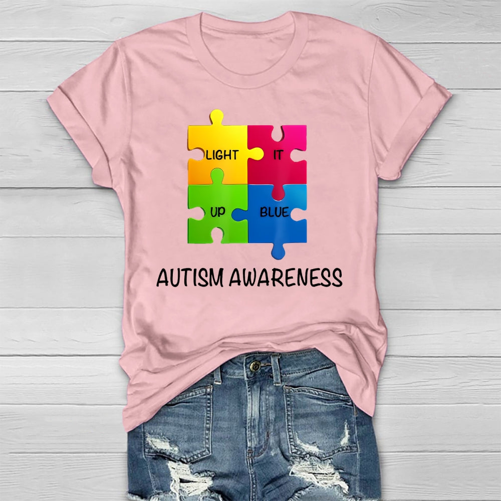 Light It Up Blue Autism Awareness Healthwear T-shirt
