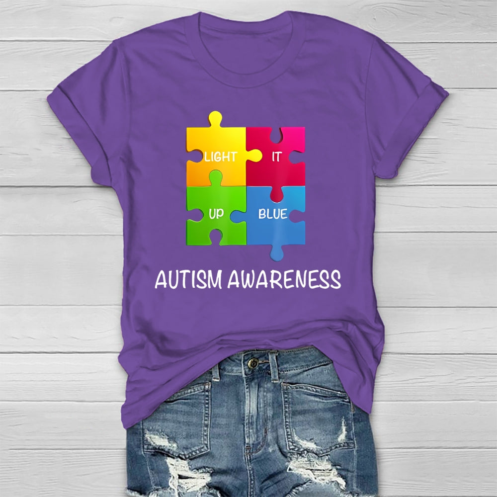 Light It Up Blue Autism Awareness Healthwear T-shirt