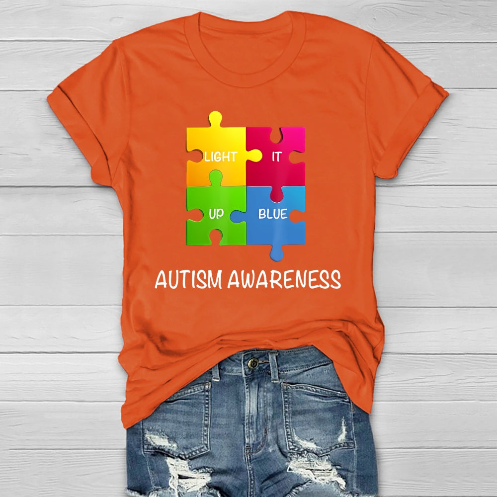 Light It Up Blue Autism Awareness Healthwear T-shirt