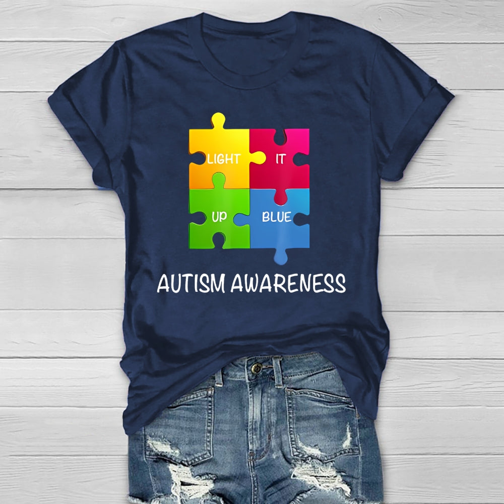 Light It Up Blue Autism Awareness Healthwear T-shirt