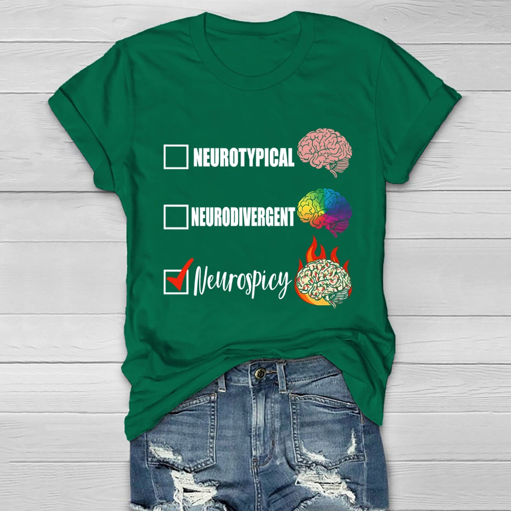 Neurotypical Neurodivergent Neurospicy Healthwear T-shirt