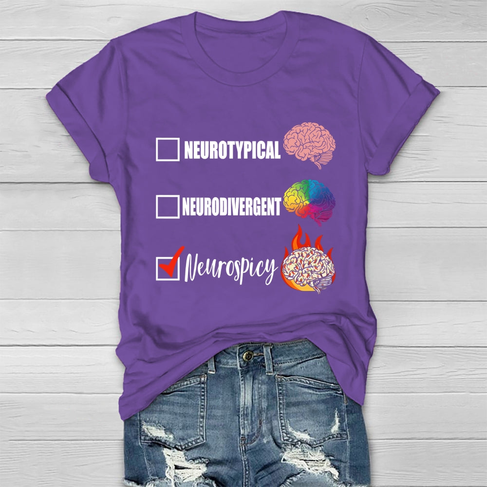 Neurotypical Neurodivergent Neurospicy Healthwear T-shirt