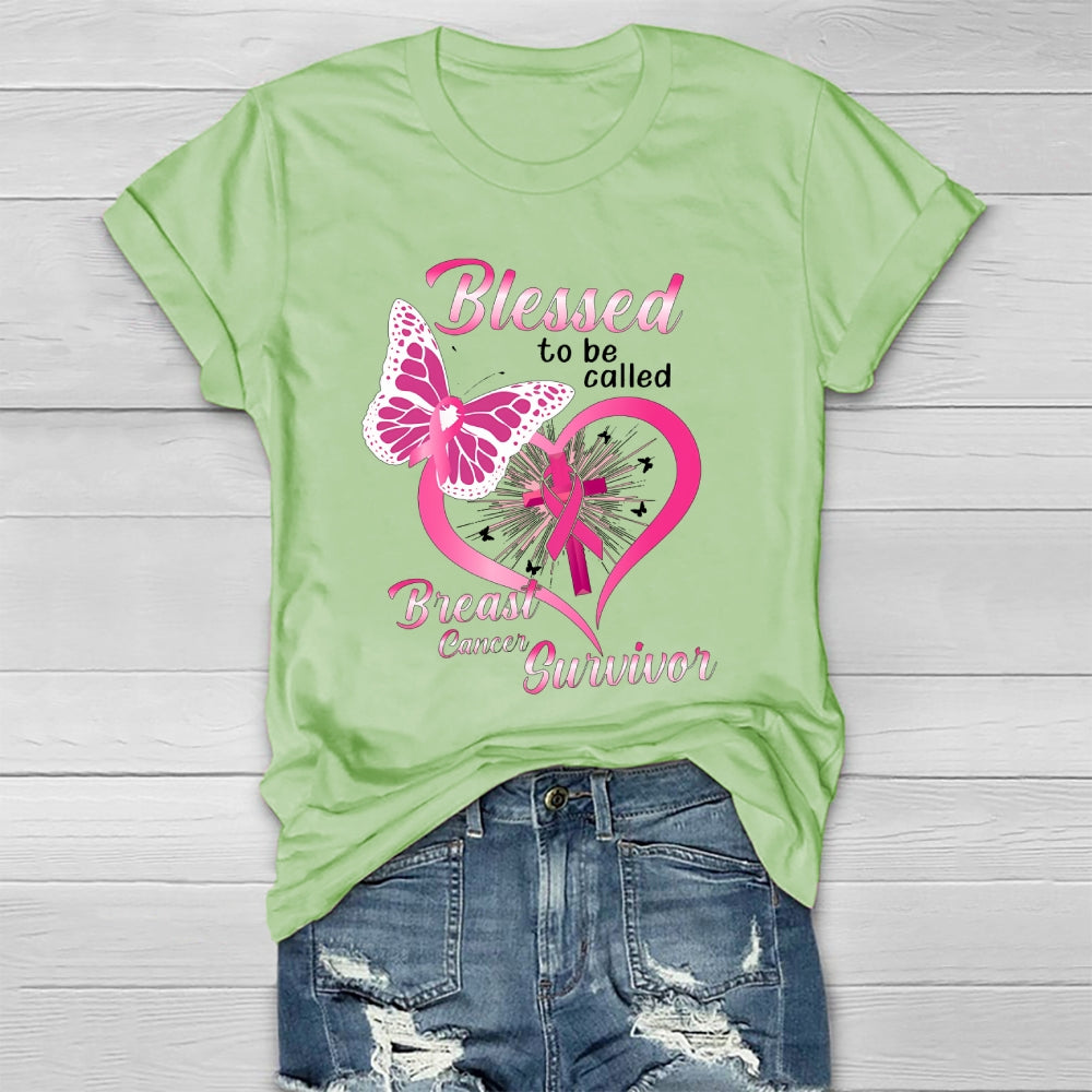 Blessed To Be Called Breast Cancer Survivor Healthwear T-shirt