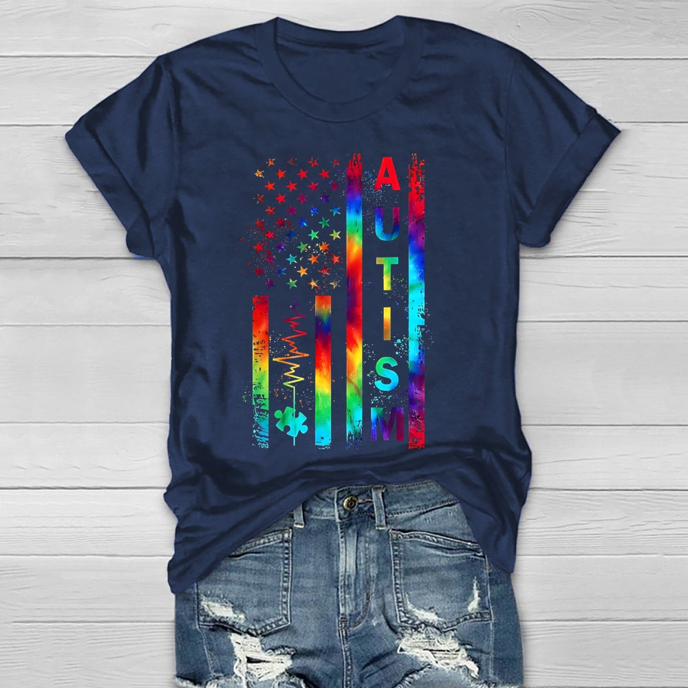 Autism Colorful Stars Healthwear T-shirt