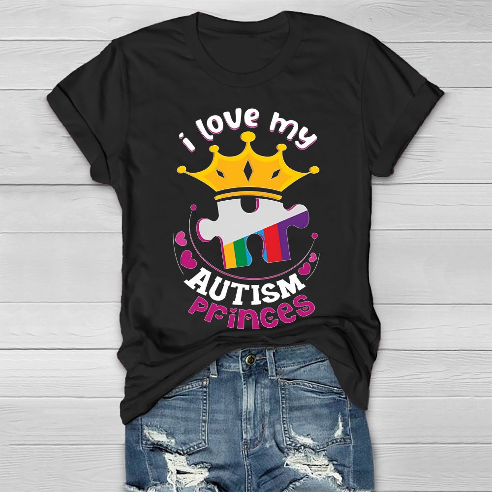 I Love My Autism Prince Healthwear T-shirt