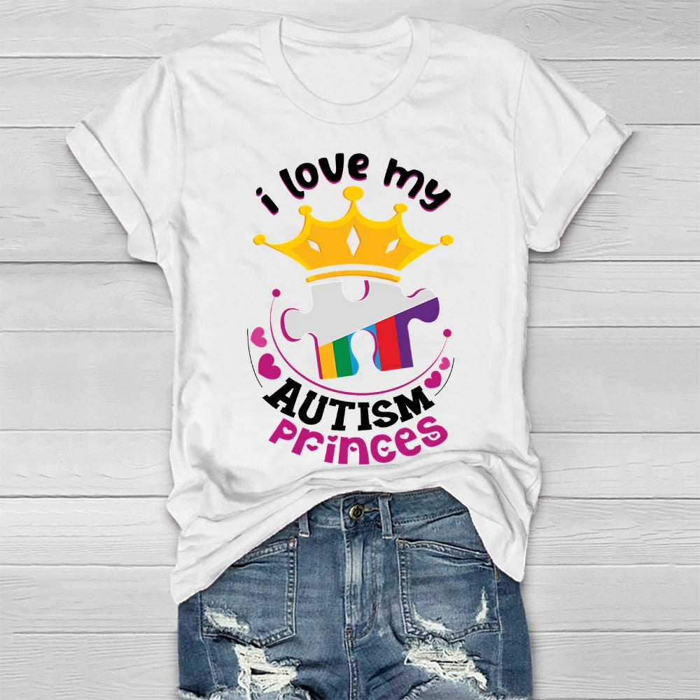 I Love My Autism Prince Healthwear T-shirt