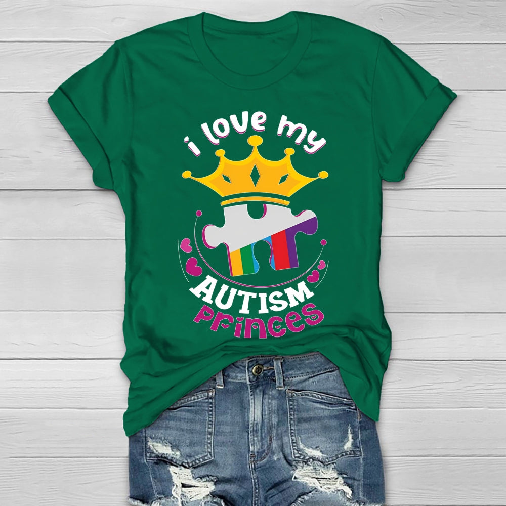 I Love My Autism Prince Healthwear T-shirt