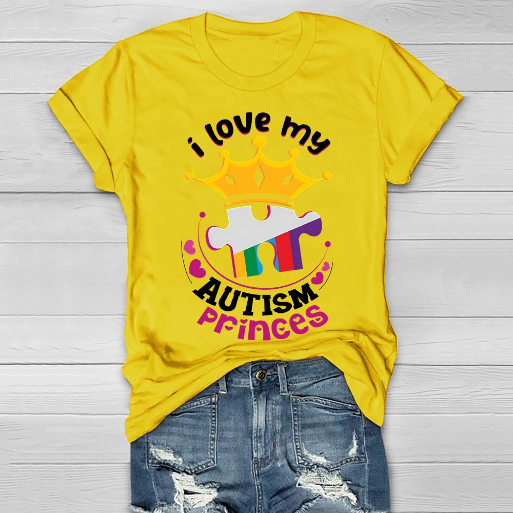 I Love My Autism Prince Healthwear T-shirt