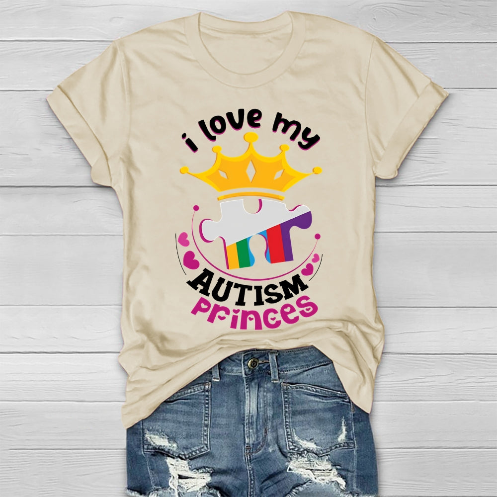 I Love My Autism Prince Healthwear T-shirt