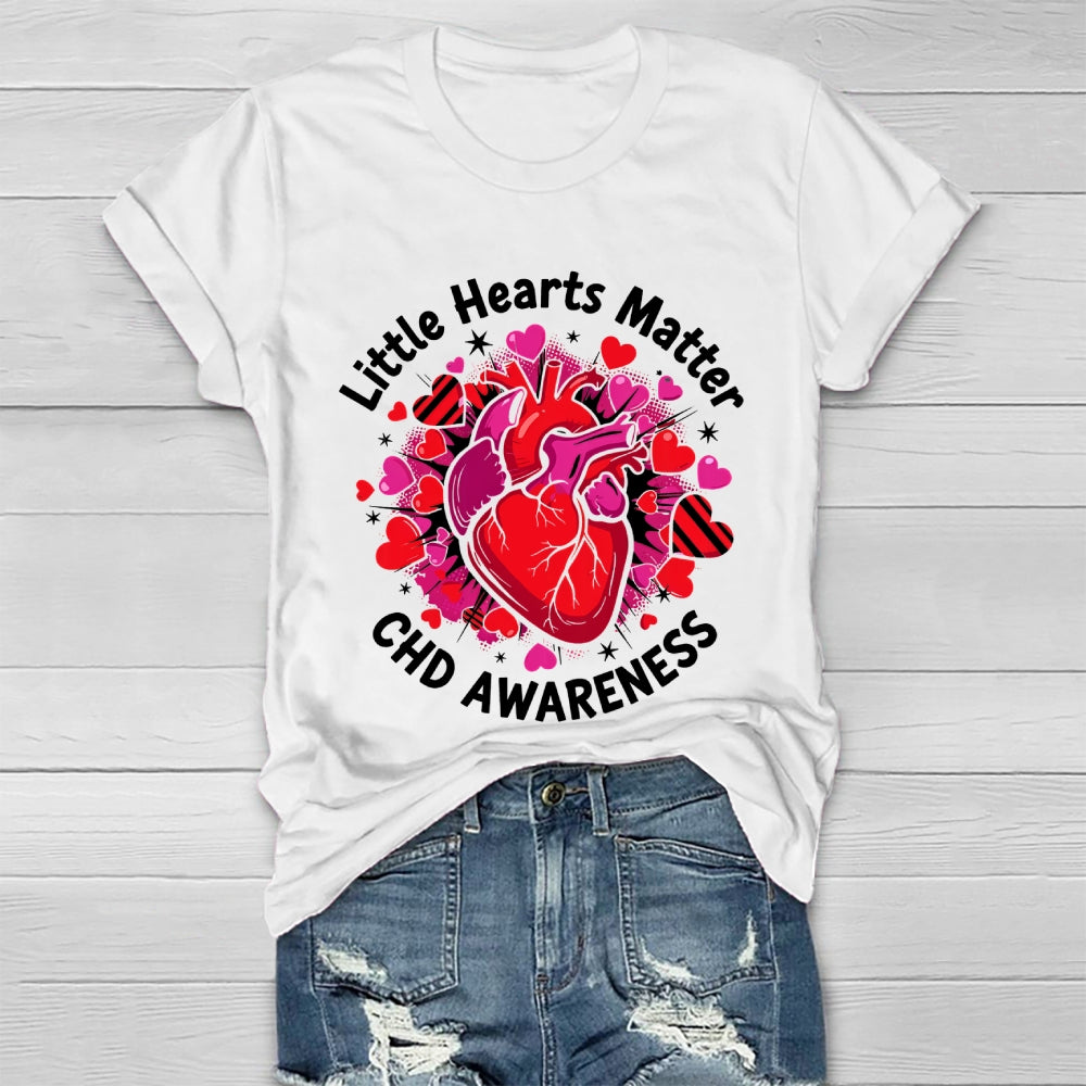 Little Hearts Matter CHD Awareness Healthwear T-shirt