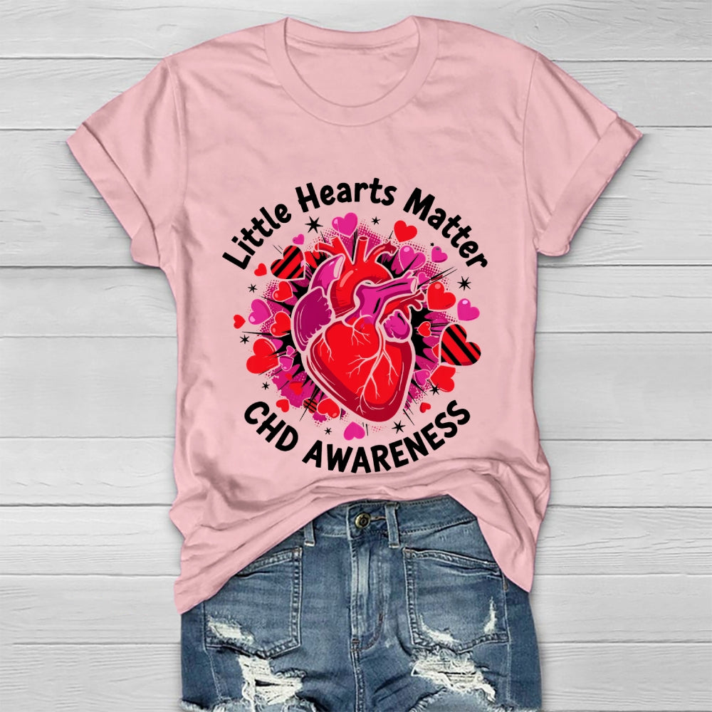 Little Hearts Matter CHD Awareness Healthwear T-shirt