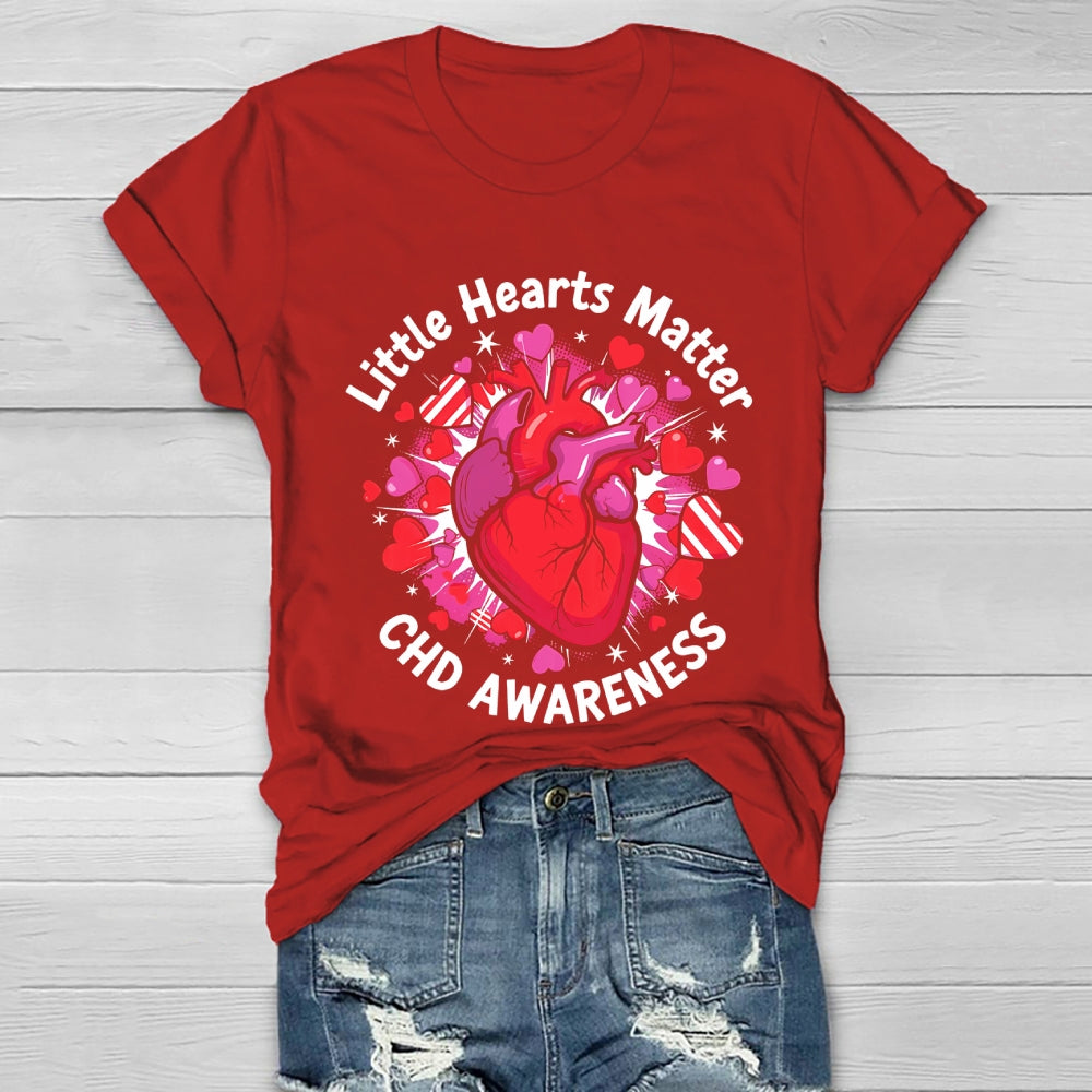 Little Hearts Matter CHD Awareness Healthwear T-shirt
