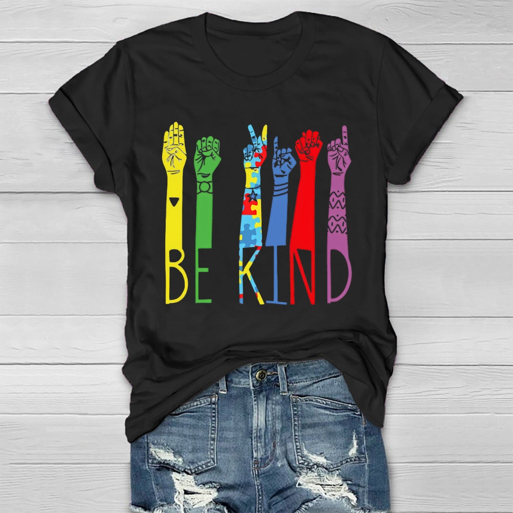 Be Kind Sign Language Healthwear T-shirt