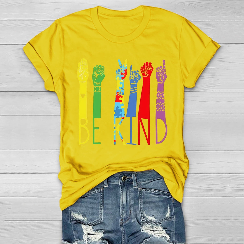Be Kind Sign Language Healthwear T-shirt