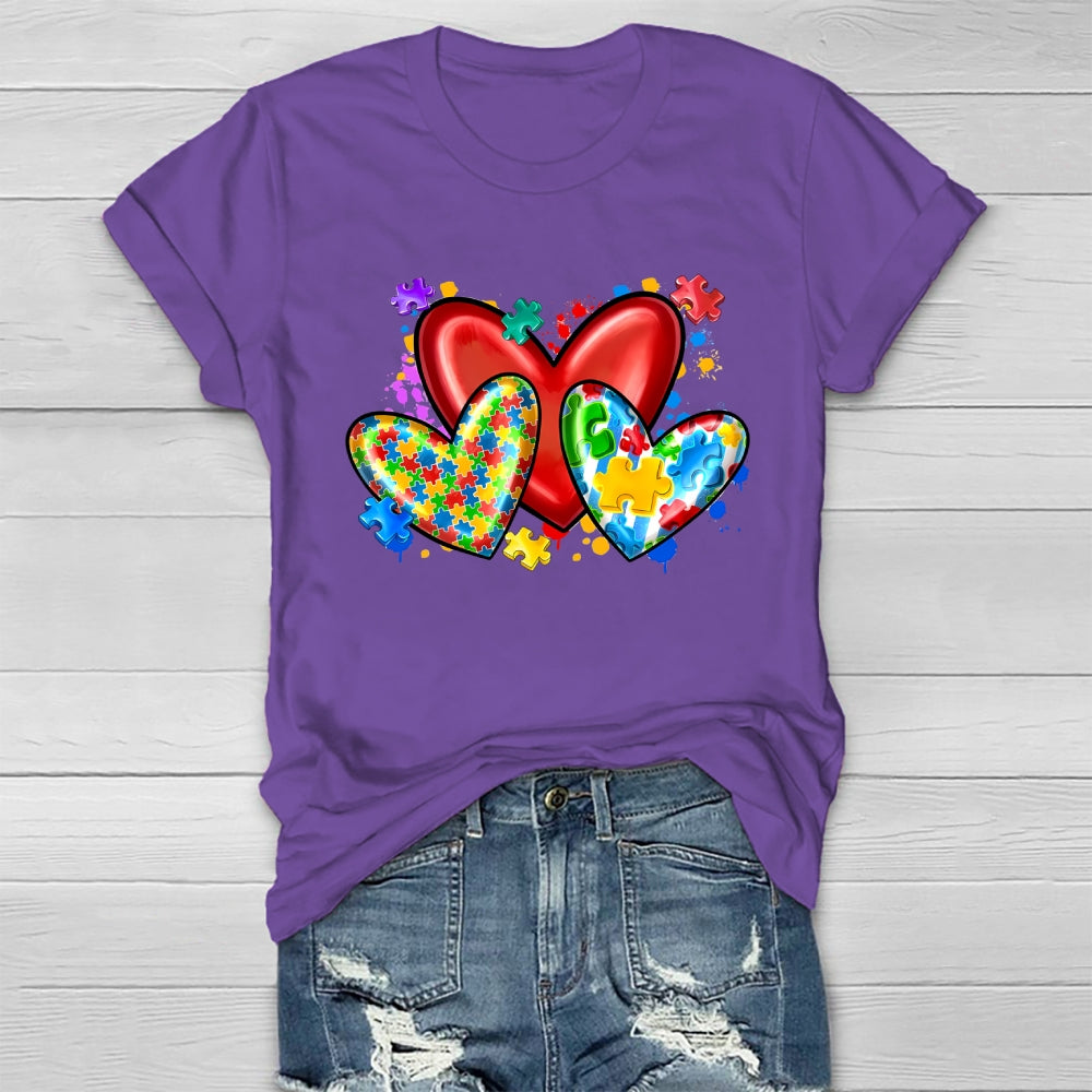 Love Puzzle Autism Healthwear T-shirt