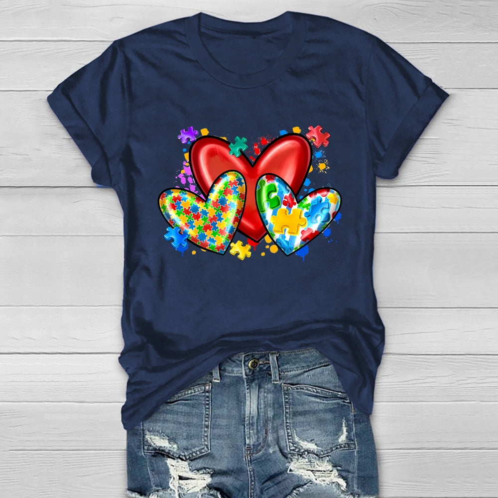Love Puzzle Autism Healthwear T-shirt