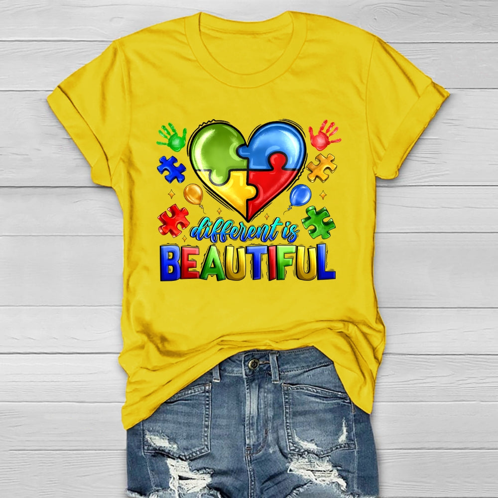 Different Is Beautiful Autism Healthwear T-shirt