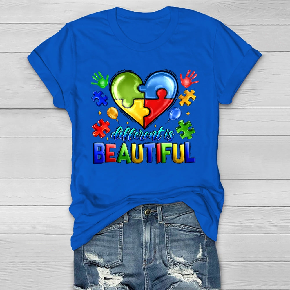 Different Is Beautiful Autism Healthwear T-shirt