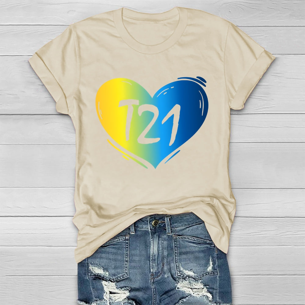 T21 Down Syndrome Awareness Healthwear T-shirt