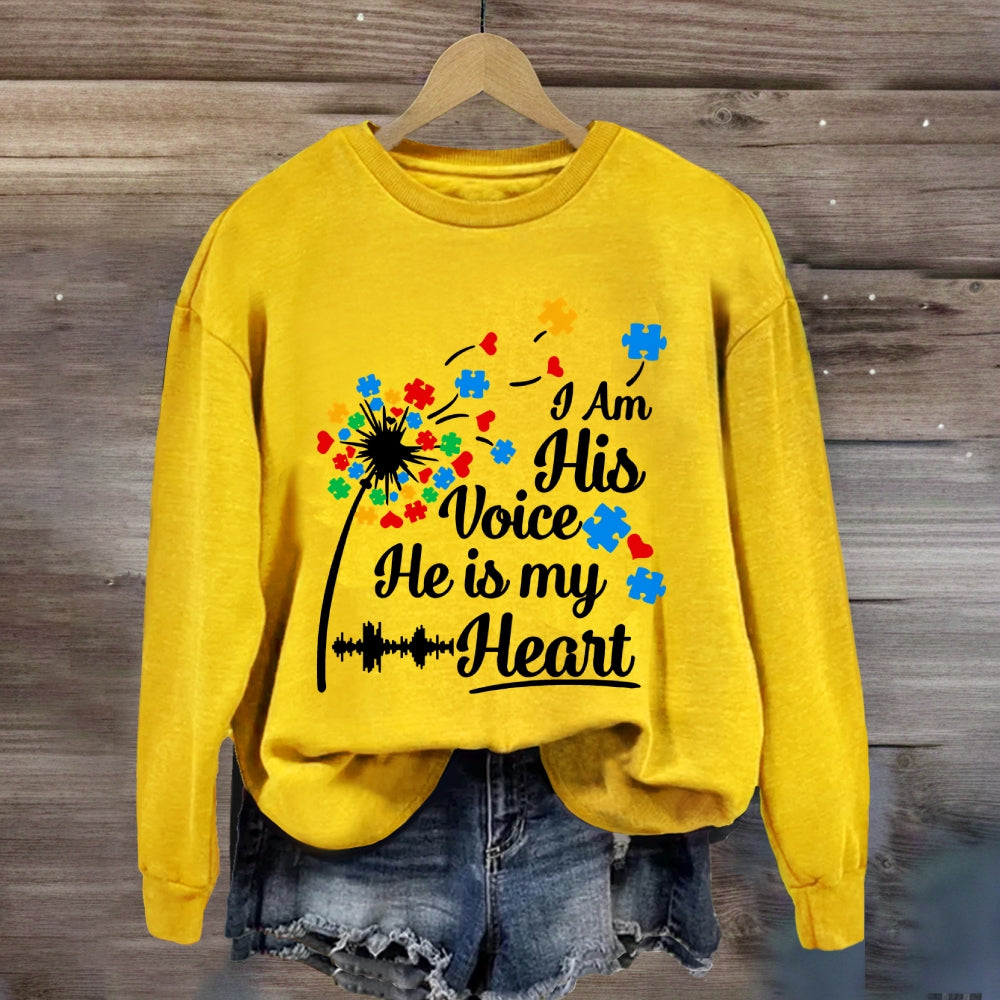 I Am His Voice He Is My Heart Sweatshirt