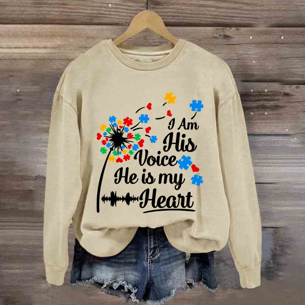 I Am His Voice He Is My Heart Sweatshirt
