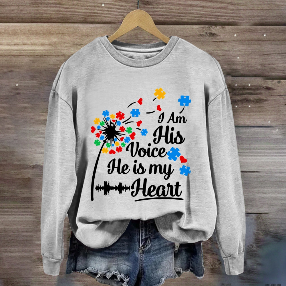 I Am His Voice He Is My Heart Sweatshirt