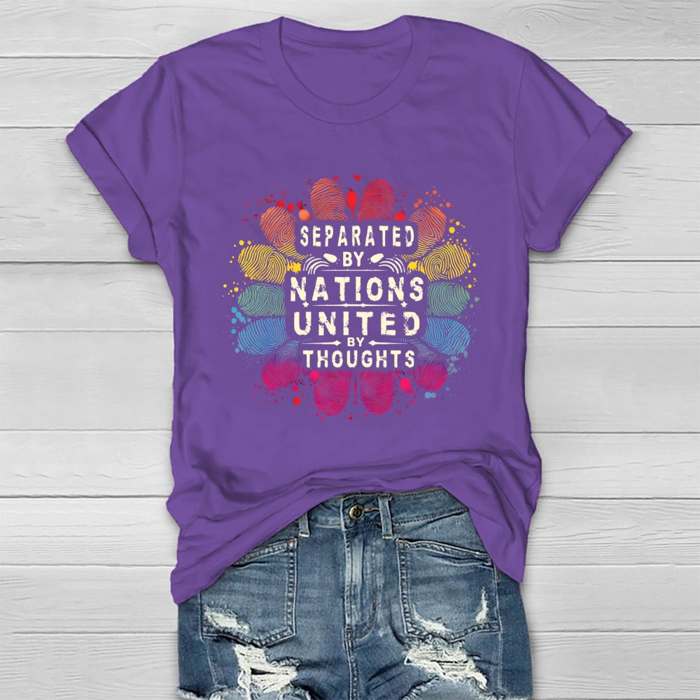 Separated By Nations United By Thoughts Healthwear T-shirt