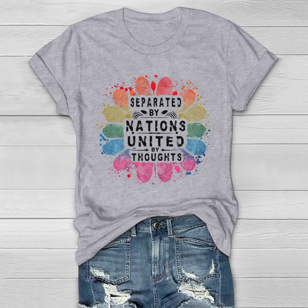 Separated By Nations United By Thoughts Healthwear T-shirt
