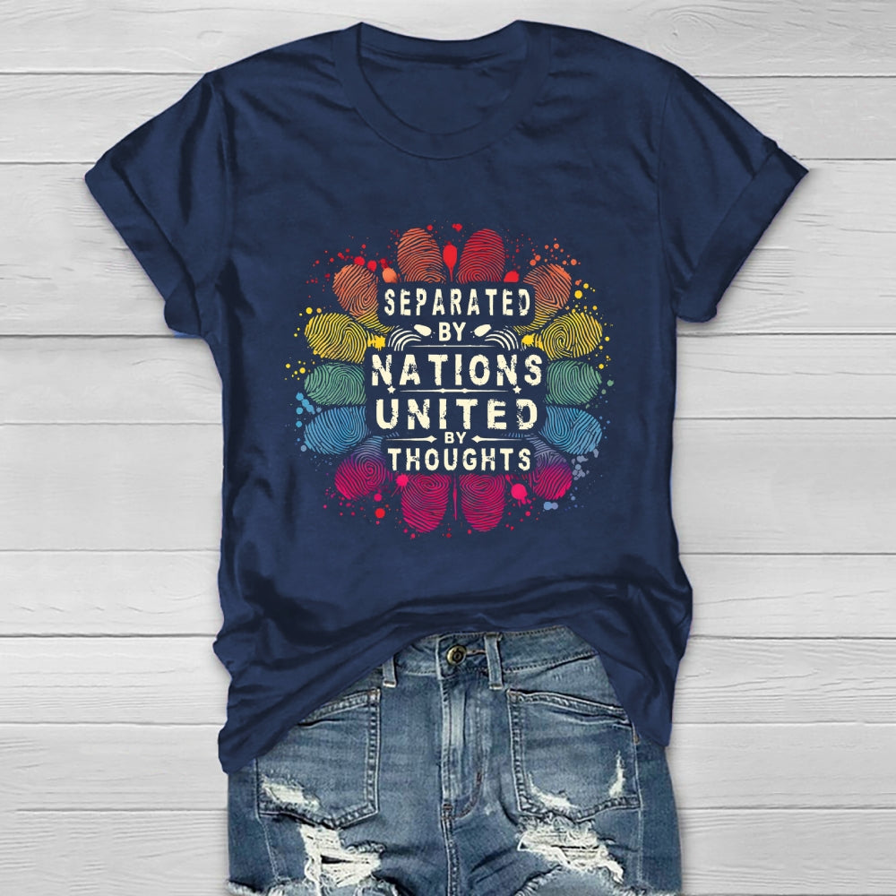 Separated By Nations United By Thoughts Healthwear T-shirt