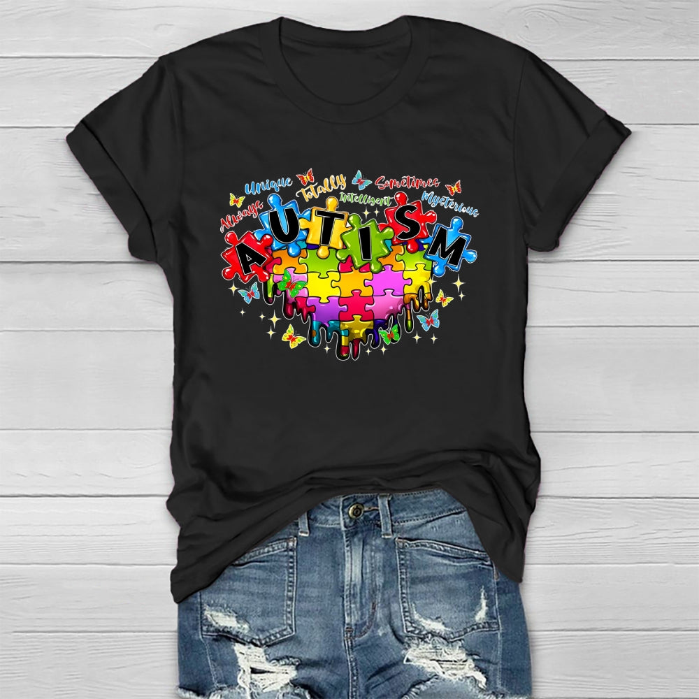 Autism Always Unique Totally Intelligent Autism Awareness Healthwear T-shirt