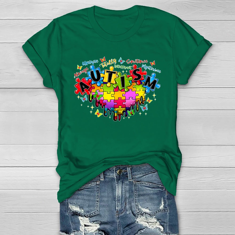 Autism Always Unique Totally Intelligent Autism Awareness Healthwear T-shirt