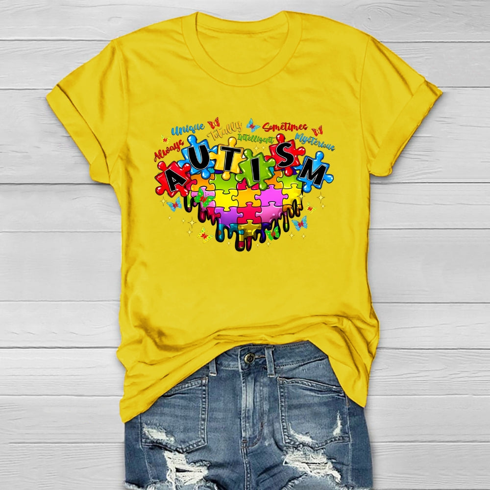 Autism Always Unique Totally Intelligent Autism Awareness Healthwear T-shirt