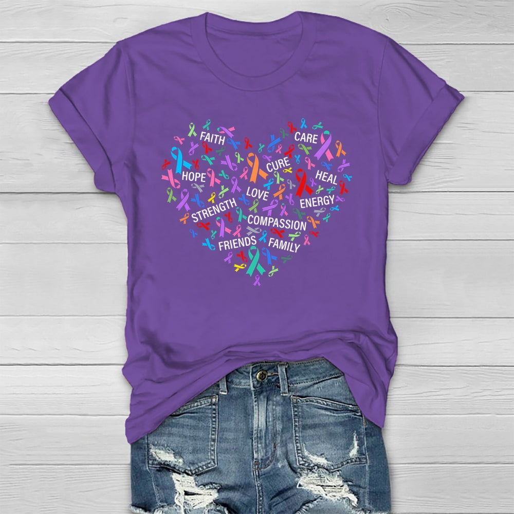 Faith Hope Cure Love Healthwear T-shirt