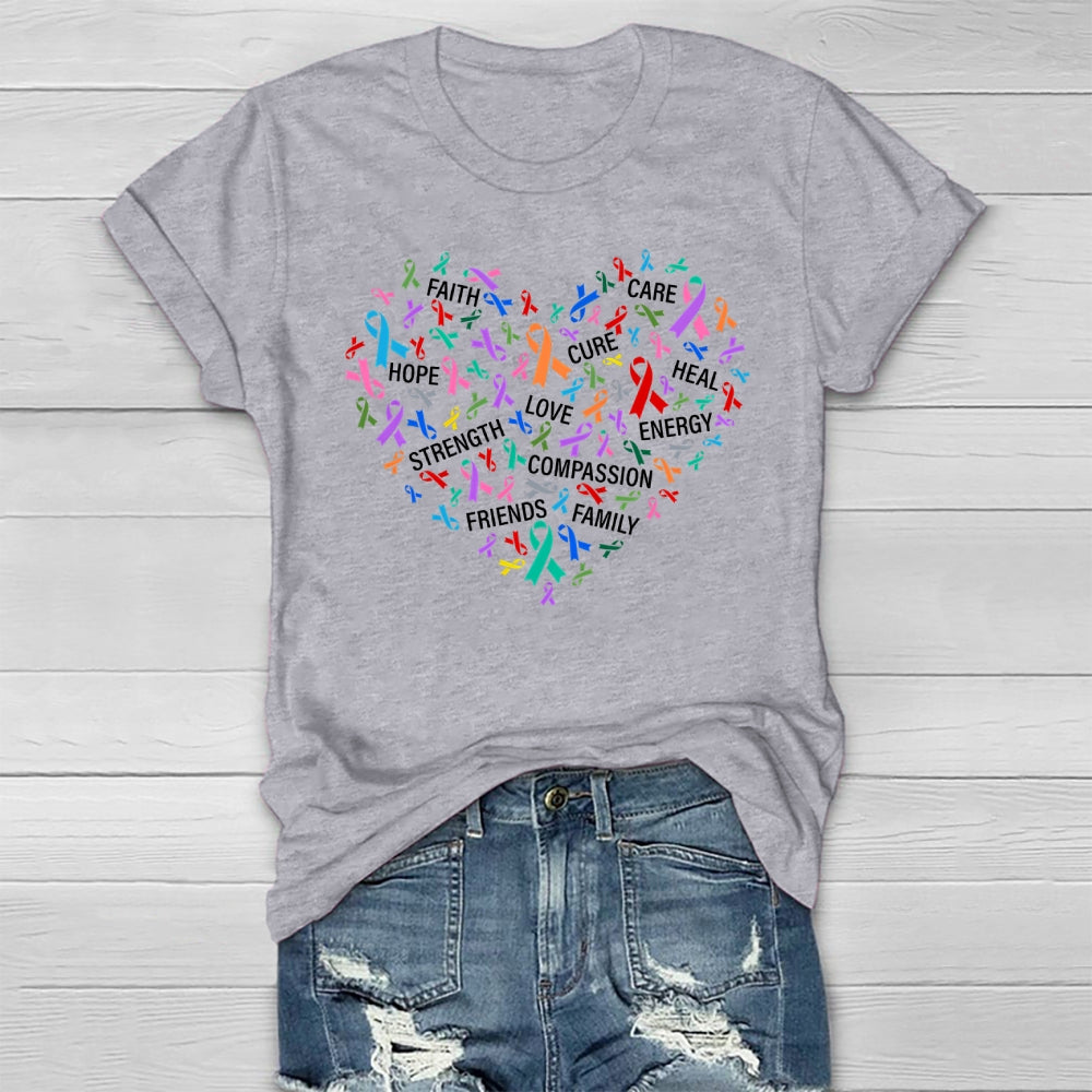 Faith Hope Cure Love Healthwear T-shirt