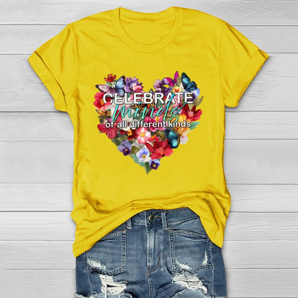 Celebrate Minds Of All Kinds Flowers Healthwear T-shirt 2511001341