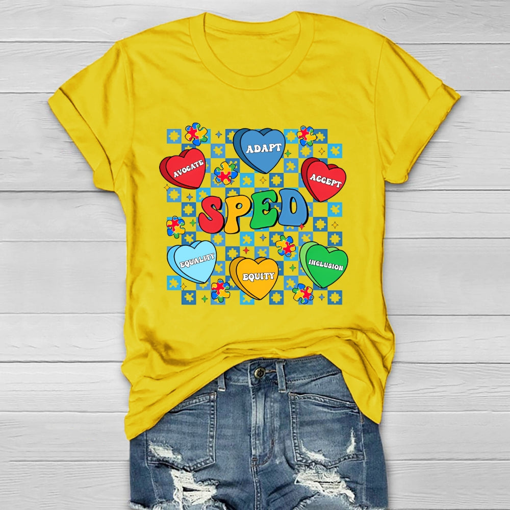 SPED Teacher Accept Adapt Healthwear T-shirt